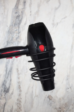 Siyah Yapışkanlı Fön Makinesi Askısı Saç Kurutma Makinesi Tutacağı