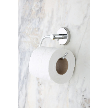 Krom Halka Havluluk / Açık Tuvalet Kağıtlığı / Çatal Bornoz Askısı 3lü Set