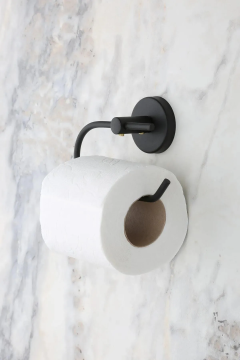 Siyah Kare Havluluk / Açık Tuvalet Kağıtlığı 2li Set