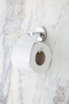 Krom Uzun Havluluk / Geniş Kapaklı Tuvalet Kağıtlığı 2li Set