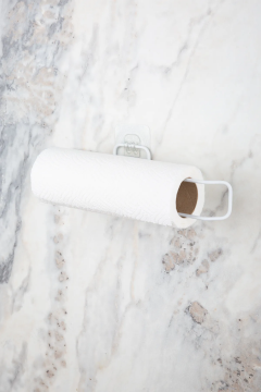 Sticker Yapışkanlı Beyaz Kağıt Rulo Havluluk, Peçetelik, Yapışkanlı Tasarım, Banyo Askısı