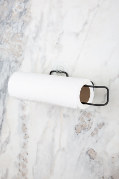 Sticker Yapışkanlı Siyah Kağıt Rulo Havluluk, Peçetelik, Yapışkanlı Tasarım, Banyo Askısı